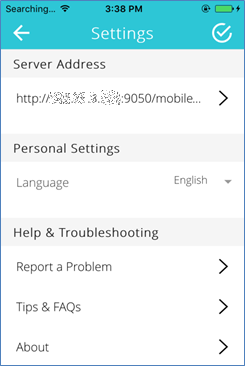 Mobile app - server address Mobile app - server address