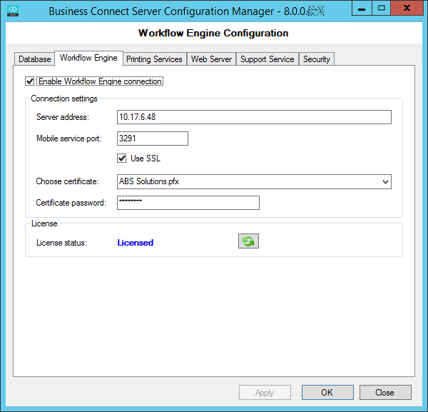 Business Connect Configuration Manager - Workflow Engine Business Connect Configuration Manager - Workflow Engine