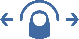 Swipe horizontally icon