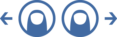 アイコンのスプレッド ジェスチャー