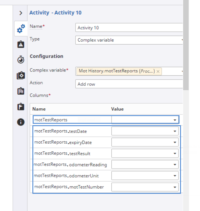 Complex variable node: manipulate repeating data