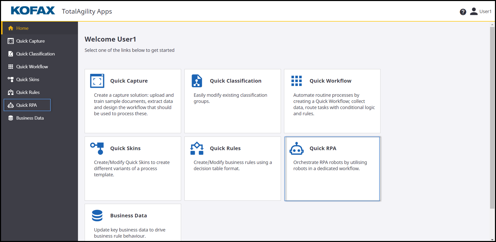 TotalAgility Quick Workflow