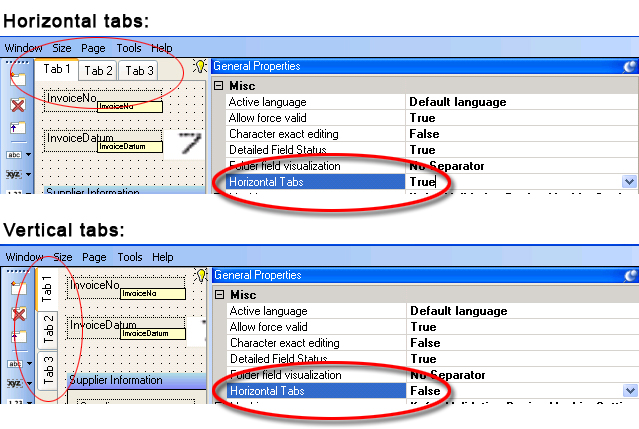 An image showing examples of both horizontal and vertical tabs on a validation form. An image showing examples of both horizontal and vertical tabs on a validation form.