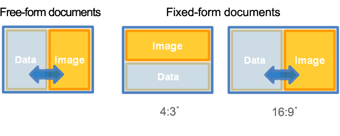 An image showing the ideal position of the image within the validation form, depending on the document type.