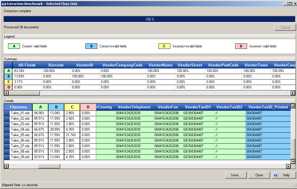 An image that shows the result of the extraction benchmark. An image that shows the result of the extraction benchmark.