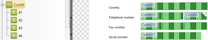 Root comb field selected&nbsp;in FTE treeview and on page image view