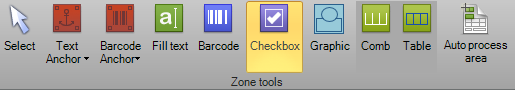 Checkbox zone tool