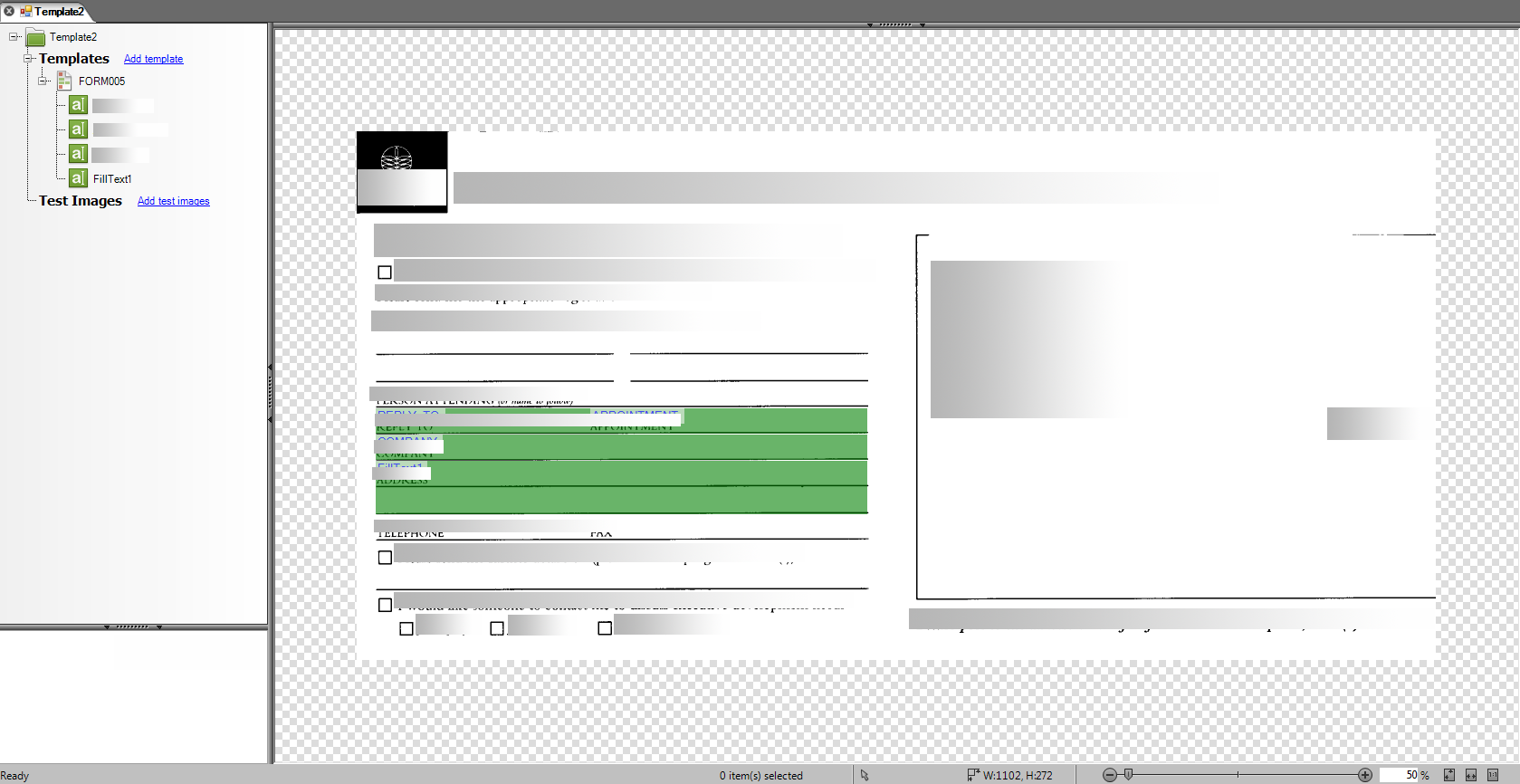 Result of auto process area operation