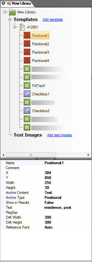 Zone types and their names with the zone property grid