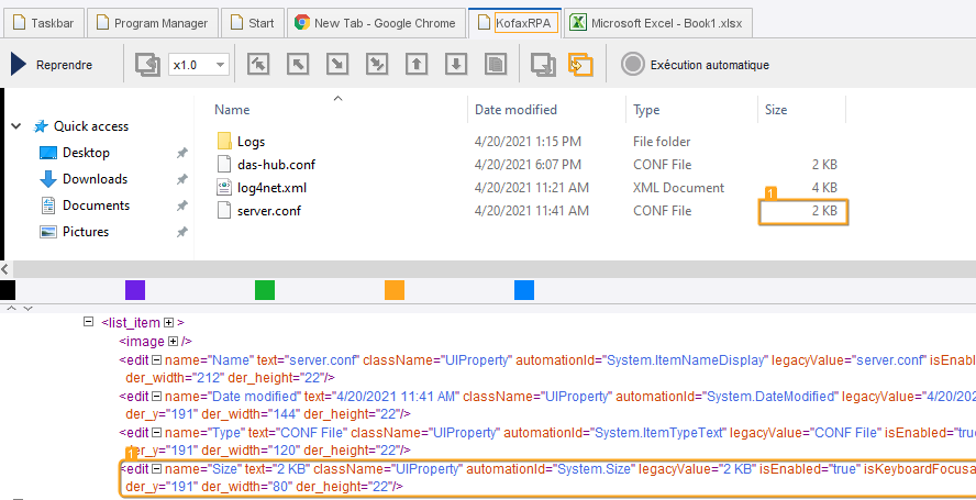 Recherche d'un élément «&nbsp;edit&nbsp;» situé n'importe où après l'élément