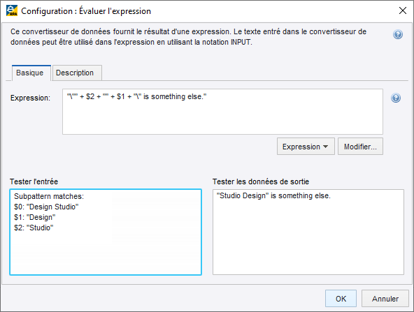 Éditeur d'expression