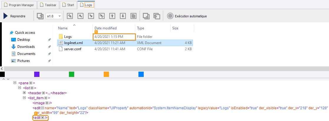 Recherche du deuxième élément «&nbsp;edit&nbsp;» qui est un enfant de «&nbsp;list&nbsp;»