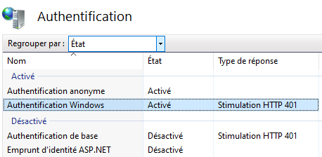 Authentification IIS