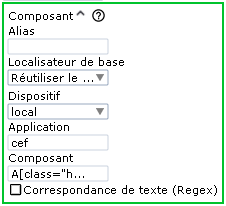 Localisateur d'application qui réutilise le localisateur de dispositif précédent