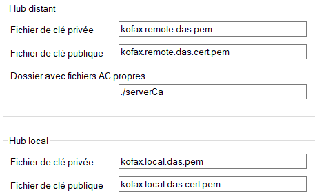 de la boîte de dialogue Options