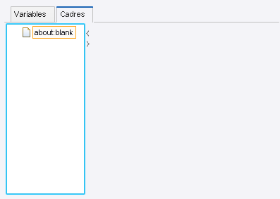 Vue Cadres en mode Conception