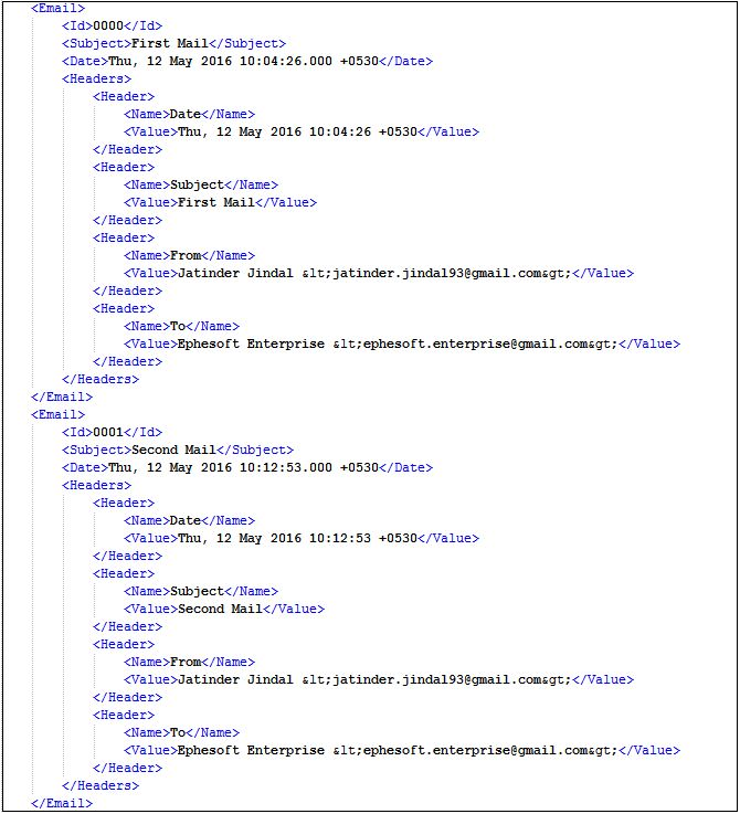 Batch.xml with headers for mutliple emails