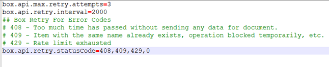 Box API retry functionality