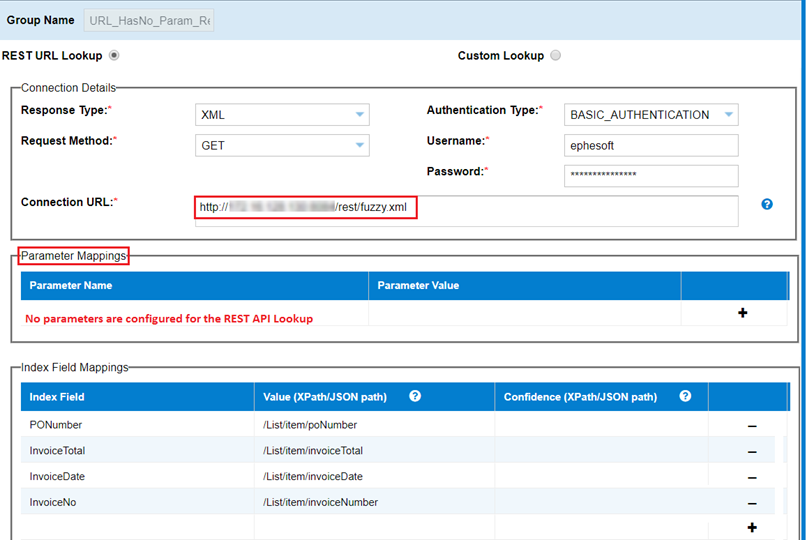 Rest API Lookup configuration on Validation screen