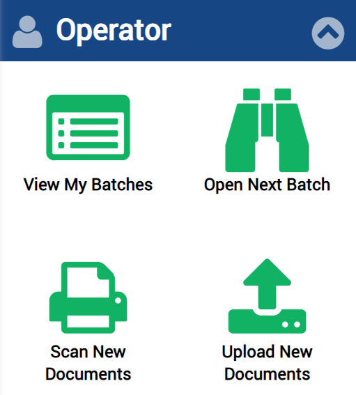 Operator landing page
